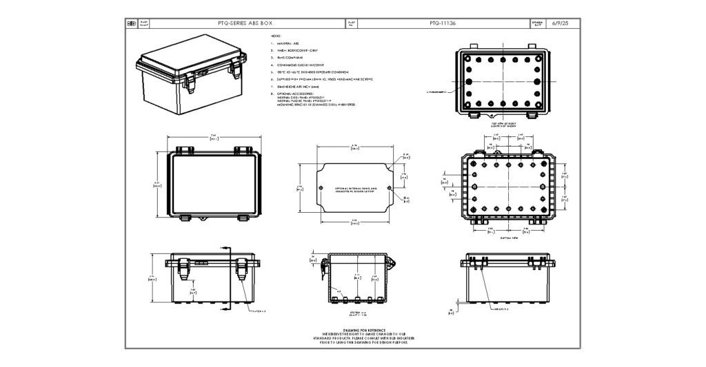PTQ-11136 Dimensions