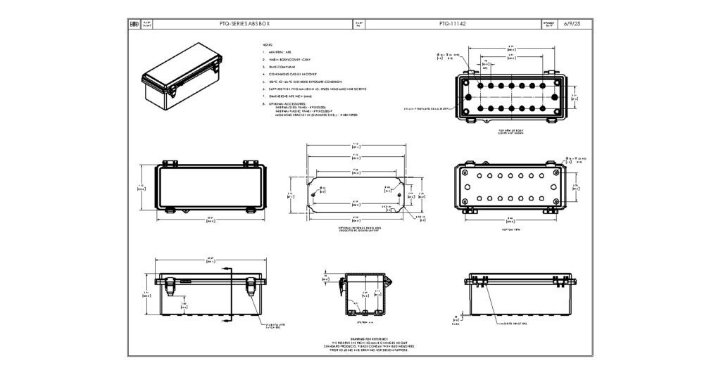 PTQ-11142 Dimensions