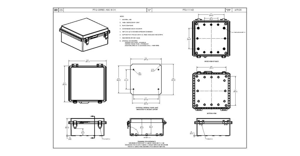 PTQ-11143 Dimensions