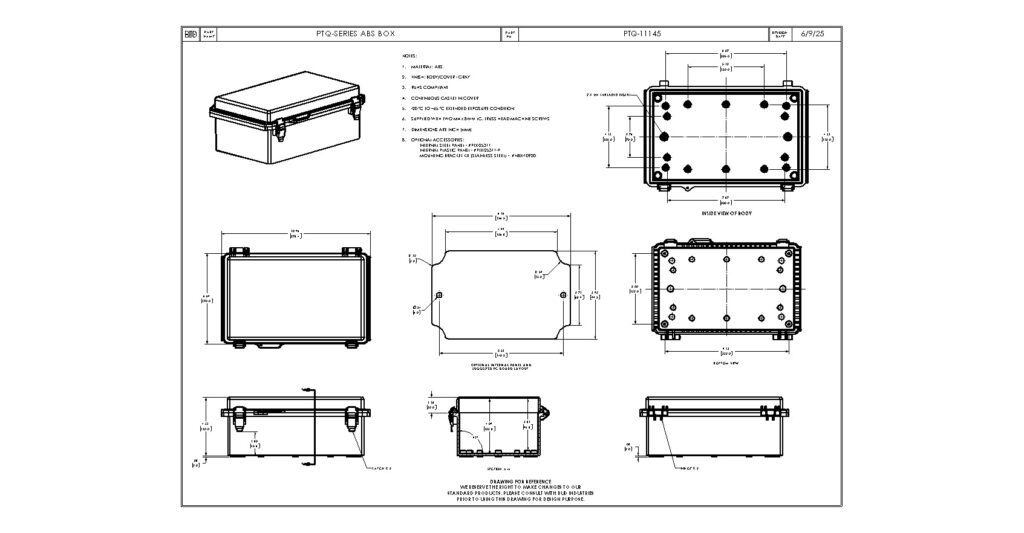 PTQ-11145 Dimensions