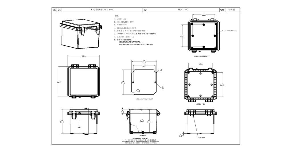PTQ-11147 Dimensions