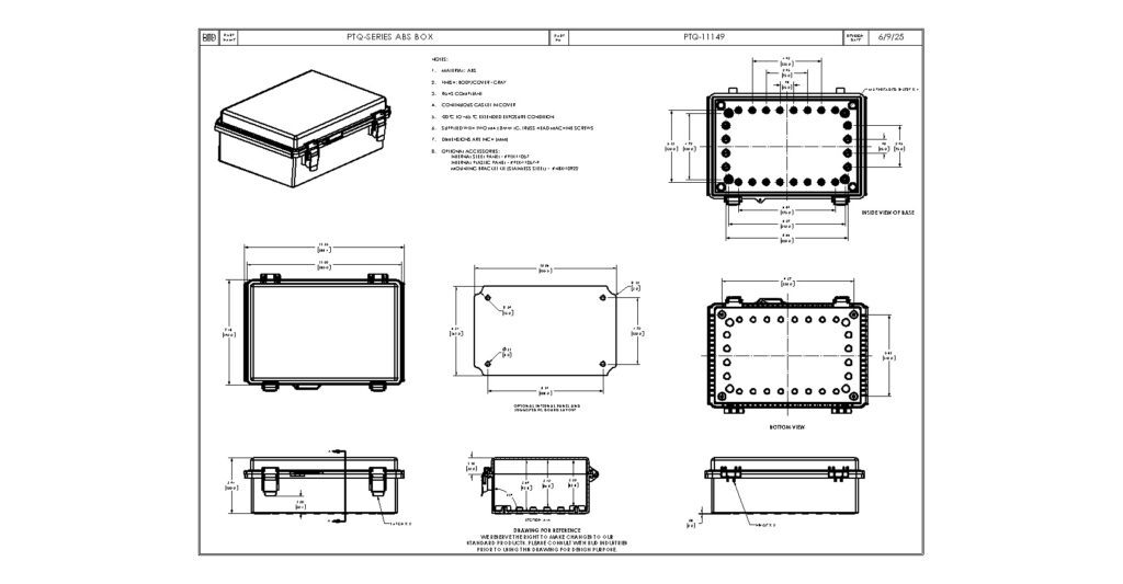 PTQ-11149 Dimensions