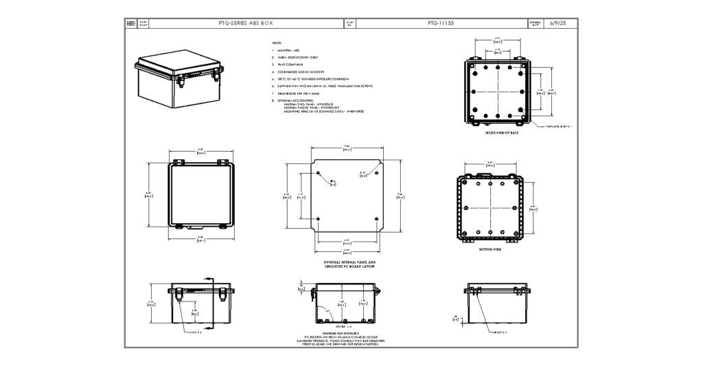 PTQ-11155 Dimensions