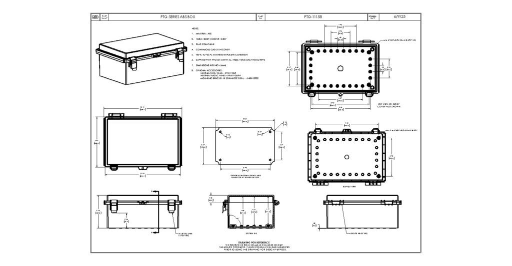 PTQ-11158 Dimensions