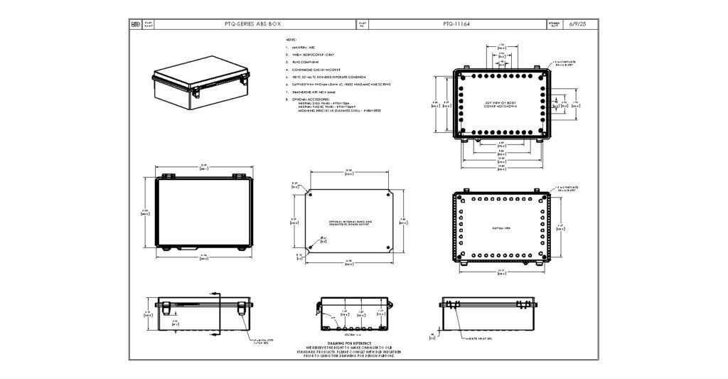 PTQ-11164 Dimensions