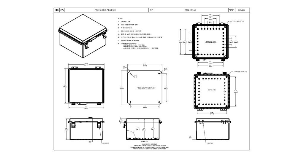 PTQ-11166 Dimensions