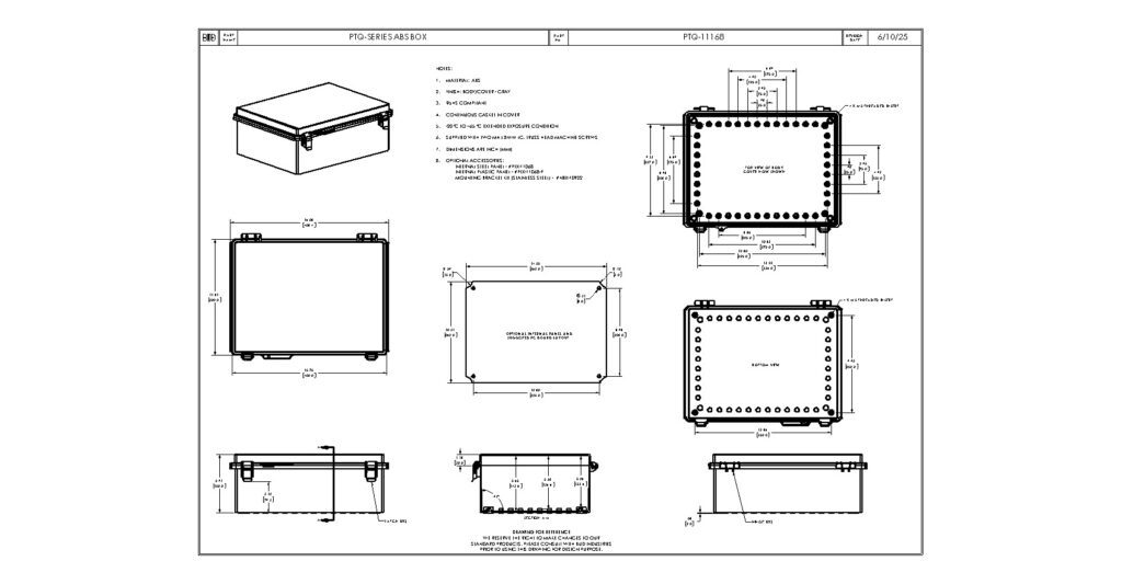 PTQ-11168 Dimensions