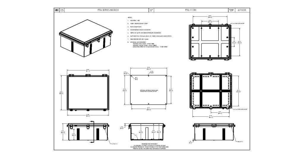 PTQ-11180 Dimensions
