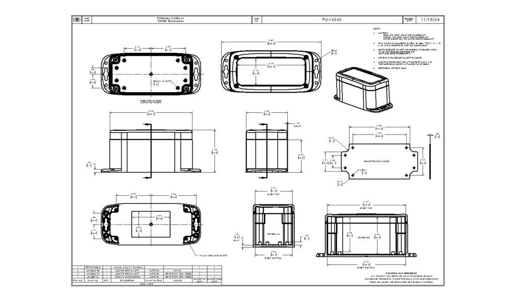 PU-16565-C Dimensions