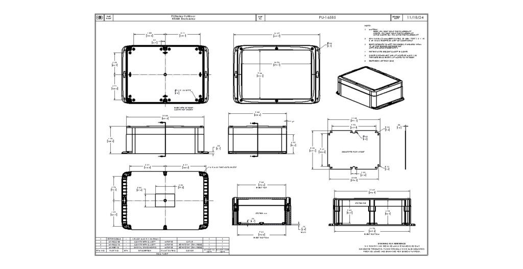 PU-16585-C Dimensions