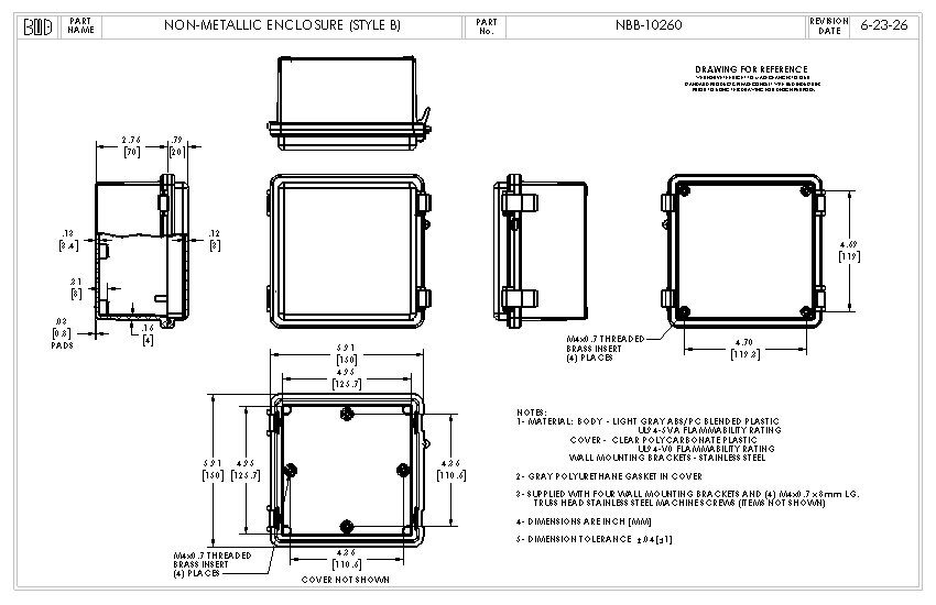 NBB-10260 Dimensions