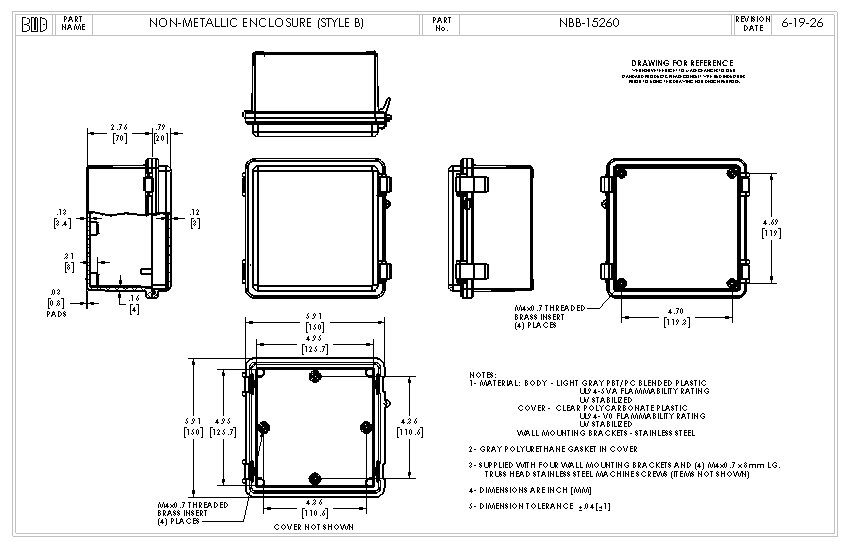 NBB-15260 Dimensions